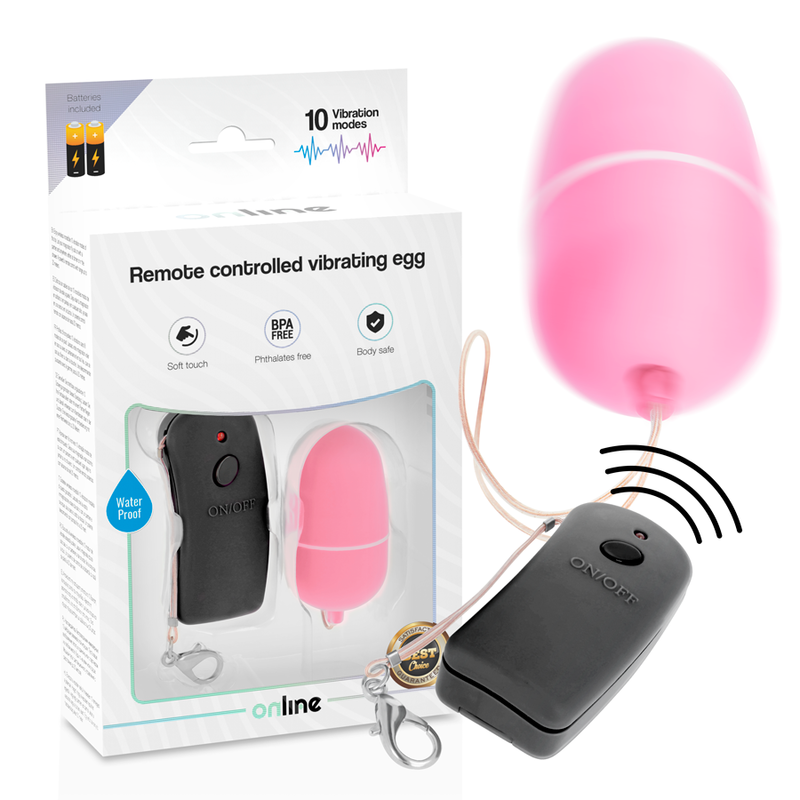 Online - Oeuf Vibrant Avec Télécommande Rose